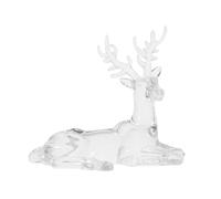 ORFOFE Figura de Acrílica Transparente para Decoración Navideña Adorno de Reno de Mesa con Acabado Liso Centro de Mesa Festivo para Hogar y Oficina Elegante