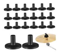 ORFOFE Fundas para Platillos de Batería Negras de Plástico 20 Piezas 3,8 X 1,96 Cm Accesorio de Repuesto Protección para Soportes de Platillos Instrumentos Musicales