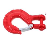 ORFOFE Gancho de Remolque 3/8 Pulg Rojo en Forma de S, Gancho para Cabrestante Resistente y Seguro, Acero Duradero para Vehículos Todoterreno y Remolques, Adecuado para Recuperación
