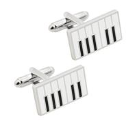 ORFOFE Gemelos de Camisa Piano de Plateada Diseño Elegante y Cómodo Regalo para Pianistas y Trajes de Hombre Bodas y Ocasiones Formales