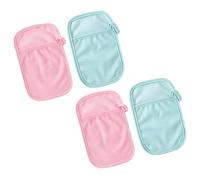 ORFOFE Guante De Baño De Poliéster y Algodón 4 Piezas Para Toalla De Baño Fácil De Usar y Secar