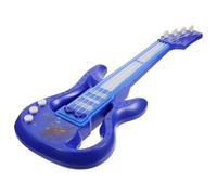 ORFOFE Guitarra Eléctrica Simulada Mini Azul 4 Cuerdas Luz, Instrumento Musical Educativo, Juguete Ukelele para Principiantes y Práctica Musical Infantil
