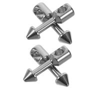 ORFOFE Insertos de Acero Inoxidable para Pesca Submarina Kit de 4 Piezas Anclas de Goma Resistentes Accesorios de Reparación para Bandas de Fusil de Pesca Compatibles y Duraderos