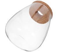 ORFOFE Jarrón Hidropónico de Cristal Grande con Corcho Perforado, Contenedor de Propagación para Plantas Hidropónicas, Estación de Cultivo de Vidrio para Oficina y Decoración de Interior