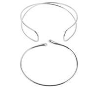 ORFOFE Juego de 2 Brazaletes Minimalistas para Mujer Brazaletes Ajustables Abiertos de Metal Plateado Diseño Ligero y Moderno Ideales para Bodas Fiestas y Eventos Formales