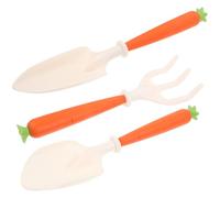 ORFOFE Juego de Herramientas de Jardinería Infantil 3 Piezas para Plantar Zanahorias Pala de Plástico Rastrillo de Mano Cultivador Pequeño para Huerto y Jardín