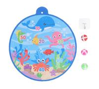 ORFOFE Juego de Lanzar Bolas Adhesivas Dibujos Animados Tablero de Objetivo Ventosas Diseño de Mundo Submarino Juego Educativo para Interior y Jardín