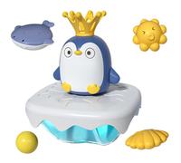 ORFOFE Juguete de Baño Pingüino Eléctrico para Bebés Juguete de Piscina con Spray de Agua Diseño Seguro y Suave para Pequeños para Diversión Bañeras Infantiles
