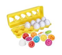 ORFOFE Juguete Educativo Huevos para Emparejar Números Caja de 12 Piezas de Plástico Seguro sin Sustancias Químicas Juego de Matemáticas para Desarrollo de Memoria y Concentración