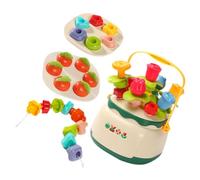 ORFOFE Juguete Educativo Sensorial para Construcción y Clasificación con Bloques de Ensartar Material Seguro y Duradero para Desarrollo Cognitivo y Coordinación Manual Montessori