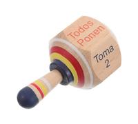 ORFOFE Juguete Giroscópico de Madera Artesanal 6.5x10 Cm, Peonza Giratoria DIY Compacta y Portátil, Juego de Concentración y Diversión en Fiestas