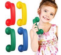 ORFOFE Juguetes Educativos de Plástico Abs para Pequeños, Teléfono Susurrante Compacto de 4 Colores, Ligero y Resistente para Desarrollo Auditivo y Reconocimiento de Colores, Adecuado