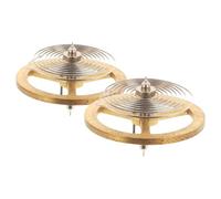 ORFOFE Kit de 2 Piezas Volante para Reloj de Bricolaje, Rueda de Equilibrio Mecánica Dorada, Piezas de Repuesto para Reparación de Relojes Despertadores, Compatible Mecanismos