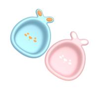 ORFOFE Lavabo Infantil de Conejo de Plástico Grueso 2 Unidades Color Rosa Pequeño y Ligero Adecuado para Bebés Casa y Viajes para Lavar Cara Boca y Pies