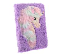 ORFOFE Libreta de Unicornio de Peluche Morado para Niñas Cuaderno Infantil Suave y Cómodo Bloc de Notas para Escritura y Dibujo Obsequio Original para Estudiantes