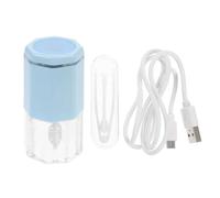ORFOFE Limpiador Eléctrico de Lentes Portátil, Lavadora Automática para Gafas y Lentes de Contacto, Color Azul Claro, Máquina de Limpieza Ultrasónica para Visión Clara y Cuidado Ocular