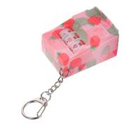 ORFOFE Llavero Mini Máquina Tragaperras Frutas Diseño de Fresa Colgante Divertido para Bolso y Mochila Juguete Antiestrés Portátil para Decoración y Obsequio de Fiesta