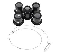 ORFOFE Lupa de Relojero con Aumento Múltiple 3/5/10/15/20x, Clip Ocular Ajustable, Lente de Alta Transparencia para Reparación de Relojes y Joyería, Herramienta Portátil de Precisión