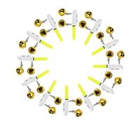 ORFOFE Luz LED para Caña de Pescar con Alarma Doble Campana, 12 Piezas, Verde Fluorescente, Barra Luminosa Nocturna con Clip Antideslizante para Pesca Deportiva Nocturna