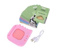 ORFOFE Máquina Educativa 2 Luces 112 Tarjetas Didácticas Bilingües 224 Lecturas Inglés y Chino Juguete Rosa de Aprendizaje Temprano para Desarrollo del Habla y Estimulación Mental