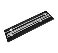 ORFOFE Marcador de Billar de Pared Negro, Contador de Puntuación con Doble Pista Deslizante, Tablero Rectangular con Ganchos para Colgar, Marcador Profesional para Sala de Juegos