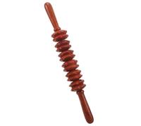 ORFOFE Masajeador Corporal de Madera Natural 6 Ruedas Dientes Rodillo Masajeador para Espalda Piernas y Abdomen Herramienta Manual para Bienestar y Relajación en Casa