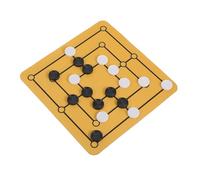 ORFOFE Mesa Nine Mens Morris Portátil Tablero de Goma Versátil para Hogar y Diseño Compacto para Entretenimiento Familiar y Fiestas