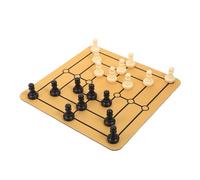 ORFOFE Mesa Nine Mens Morris Portátil Tablero Multifuncional de Material Tipo Alfombrilla Juego Estratégico para y Reuniones Fomenta Pensamiento Crítico y Diversión para