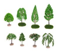 ORFOFE Modelos de Árboles en Miniatura para Maqueta 8 Piezas de Árboles Artificiales Falsos Variados A-H Decoraciones Realistas para Escenario y Mesa de Arena Accesorios para