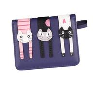 ORFOFE Monedero Mujer Corto con Cremallera Diseño Gato Cartera Pequeña de PU Ligera y Portátil para Uso Diario Oficina Escuela y Regalo Mujer