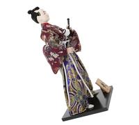 ORFOFE Muñeca Samurái Japonesa de 20 Cm, Figura Decorativa de Resina Detallada, Adorno para Escritorio y Decoración del Hogar Estilo Japonés, Adecuado para Amantes Cultura y Festivales