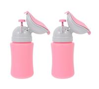 ORFOFE Orinal Portátil para 2 Piezas Botella para Orinar Femenina a Prueba de Fugas Silicona Segura Entrenamiento para Ir al Baño en Coche y Viajes al Aire Libre