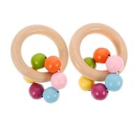 ORFOFE Pack de 2 Sonajeros para Ñiño en Varios Colores, Material Compuesto, Juguete Calmante para Estimular el Sentido del Tacto y Desarrollar Habilidades Motoras Finas
