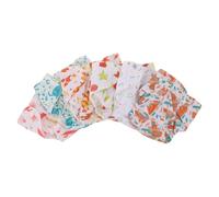 ORFOFE Pantalones de Entrenamiento para Bebés Recién Nacidos, Pañales Lavables con Cierre a Presión, 6 Unidades con Estampados Infantiles Variados, Ropa Interior Absorbente para Cuidado