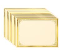 ORFOFE Papel A4 para Imprimir Diplomas 210x297 mm Blanco Cocido con Estampado Dorado, Imprimible y Escribible, 10 Hojas, Adecuado para Certificados, Premios y Cartas de Nombramiento