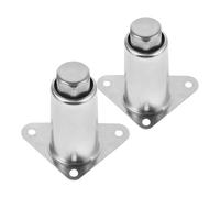 ORFOFE Patas Ajustables de Acero Inoxidable de 15 Cm para Estufa de Gas, Juego de 2 Piezas con Placa Triangular, Patas Regulables para Muebles, Repuesto para Cocina Profesional y