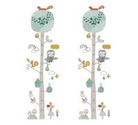 ORFOFE Pegatina de Infantil Árbol Animal Colorido Gráfico de Crecimiento Decorativo para Pared Medidor Removible para Habitación Niña Set