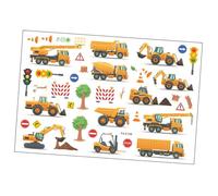 ORFOFE Pegatinas Infantiles de Pared Diseño de Excavadora y Semáforo Tamaño 40X60 CM Adhesivas para Decoración de Habitación Infantil y Sala de Juegos Colores Brillantes