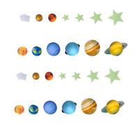 ORFOFE Pegatinas Luminosas para Pared de 100 Estrellas y Planetas Fluorescentes Autoadhesivas, Decoración Infantil para Habitación y Techo, Pegatina Luminosa para Ventana y Cuarto de