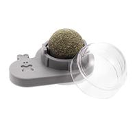 ORFOFE Pelota De Gato Catnip Adhesivo Juguete Interactivo para Gatos De Interior Bola Giratoria De Lamer para Mejorar La Salud y Diversión De Tu Mascota Fácil De Instalar Paredes y
