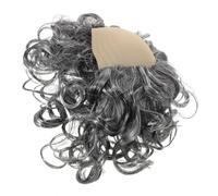 ORFOFE Peluca Calva Sintética Gris para Hombre, Accesorio Divertido para Disfraces de Cosplay y Fiestas, Peluca de Personaje Ondas, Ligera y Transpirable para Carnaval y Día Inocentes