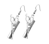 ORFOFE Pendientes Creativos para Mujer con Diseño de Tijeras y Secador Ligeros y Cómodos Regalo para Estilistas y Amigas Fiestas y Uso Diario