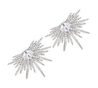 ORFOFE Pendientes de Estrella con Brillo Deslumbrante Tachuelas Rhinestones Joyería Femenina para Bodas y Festivales Diseño Llamativo y Elegante para Ocasiones Especiales