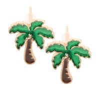 ORFOFE pendientes de frutas arete pendiente colgante real novedosos pequeño hawaiano joyería de para mujer árbol de resina Verde