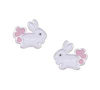 ORFOFE Pendientes de Mujer con Diseño de Conejo y Flor de Aretes Pequeños y Delicados para Pascua Joyería Cómoda y Ligera para Uso Diario