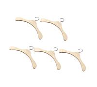 ORFOFE Perchas de Madera para Muñecas Miniatura 5 Piezas Tamaño 10 Cm Naturales Accesorios para Organizar Ropa en Casa de Muñecas Madera