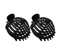 ORFOFE Pinzas Cabello 2piezas Negras de Resina, Sujetador Antideslizante para Moños Desordenados, Accesorio Cómodo y Natural para Mujeres en Mañanas Ocupadas