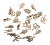 ORFOFE Pinzas de Madera Decorativas para Fotos 24 Unidades Clips Decorativos para Cuadros Abrazaderas para Fotos Pequeñas y Resistentes Ideales para Oficina Hogar y Decoración