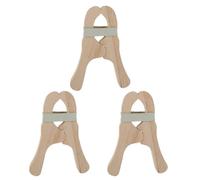 ORFOFE Pinzas de Madera Hechas a Mano para Juegos de Construcción, 6 Piezas, Sujetadores de Mantas , Accesorios Montessori, Clips de Juego Creativos para Interiores