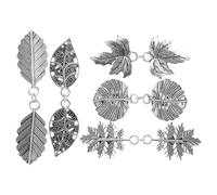 ORFOFE Pinzas para Suéter y Chal de Mujer Vintage Broches de Aleación en Forma de Hoja Juego de 5 Clips Metálicos para Ajuste de Vestido y Bufanda Accesorios para Ropa de Viaje